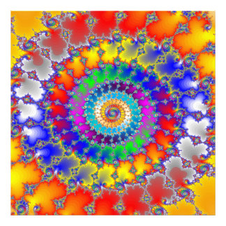 Psychedelisches Fraktal Fotodruck