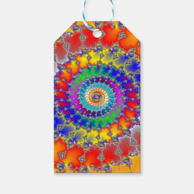 Psychedelisches Fraktal Geschenkanhänger (Vorderseite)