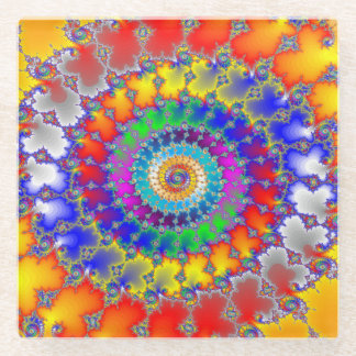 Psychedelisches Fraktal Glasuntersetzer