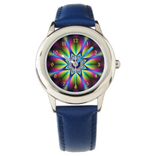 Psychedelisches Fraktal Kaleidoscope Armbanduhr
