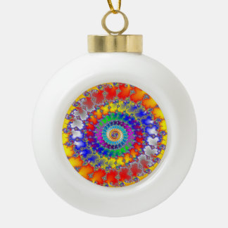 Psychedelisches Fraktal Keramik Kugel-Ornament