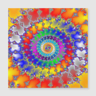 Psychedelisches Fraktal Magnetkarte