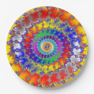 Psychedelisches Fraktal Pappteller