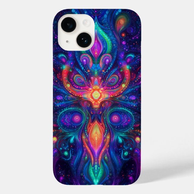 Psychedelisches Fraktal Phone Case (Rückseite)