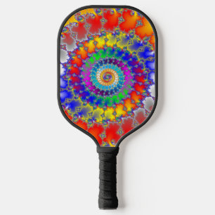 Psychedelisches Fraktal Pickleball Schläger