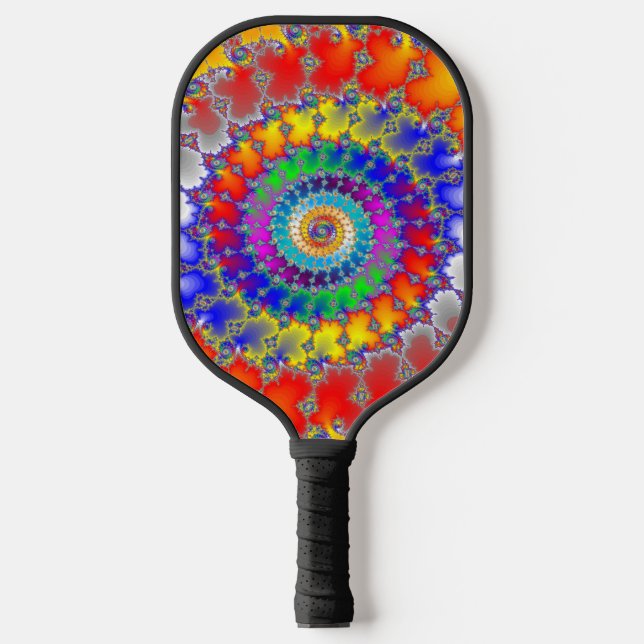 Psychedelisches Fraktal Pickleball Schläger (Vorderseite)