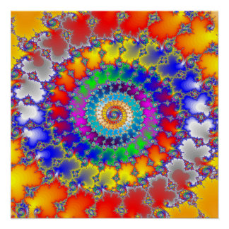 Psychedelisches Fraktal Poster