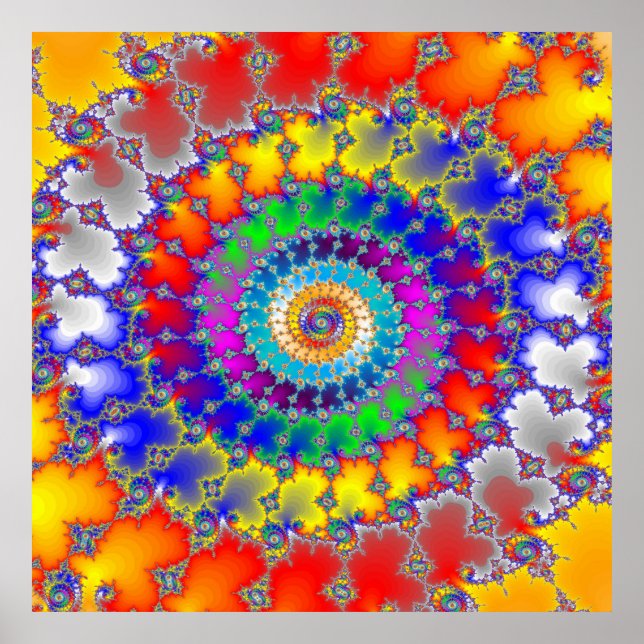 Psychedelisches Fraktal Poster (Vorne)