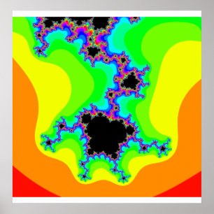 Psychedelisches Fraktal-Poster Poster