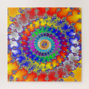 Psychedelisches Fraktal Puzzle