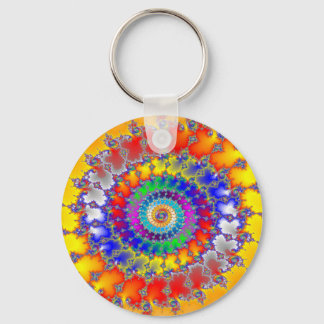 Psychedelisches Fraktal Schlüsselanhänger