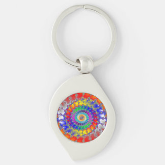 Psychedelisches Fraktal Schlüsselanhänger