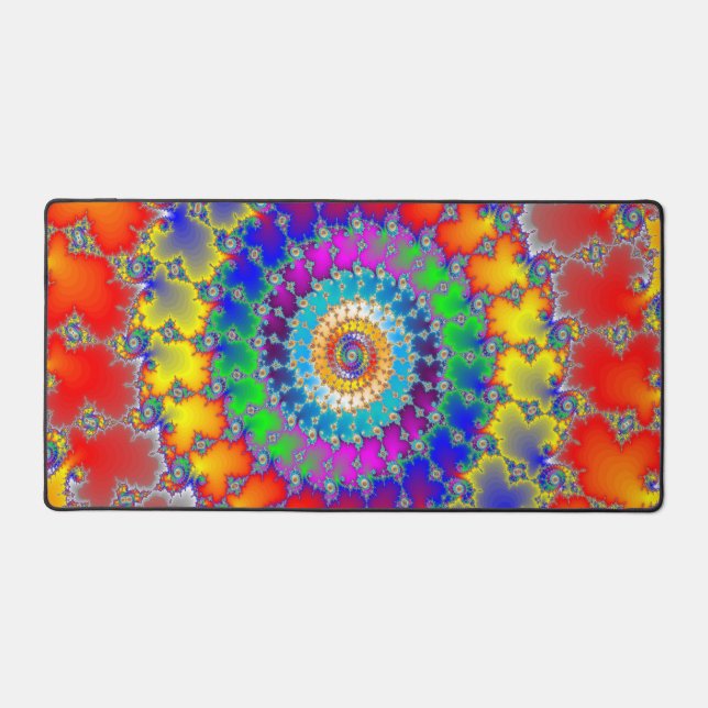 Psychedelisches Fraktal Schreibtischunterlage (Vorderseite)
