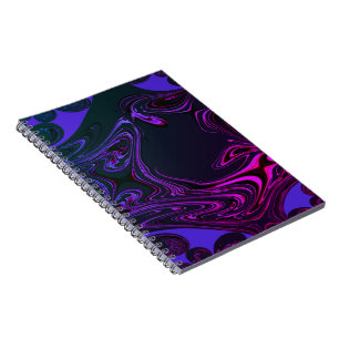 Psychedelisches Fraktal-Spiralnotizbuch Notizblock