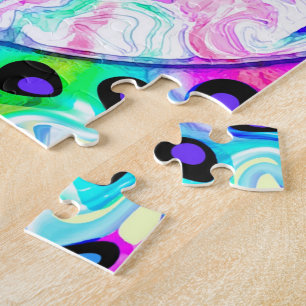 Psychedelisches Friedenszeichen Abstract Puzzle