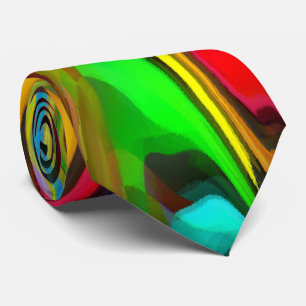 Psychedelisches Frühstück Moderne abstrakte Kunst Krawatte