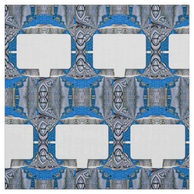 Psychedelisches Fun Fraktal Muster & Text Stoff (Muster)