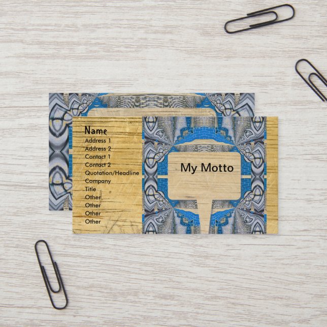 Psychedelisches Fun Fraktal Muster & Text Visitenkarte (Vorderseite/Rückseite Beispiel)