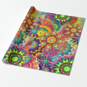 Psychedelisches Geschenkpapier
