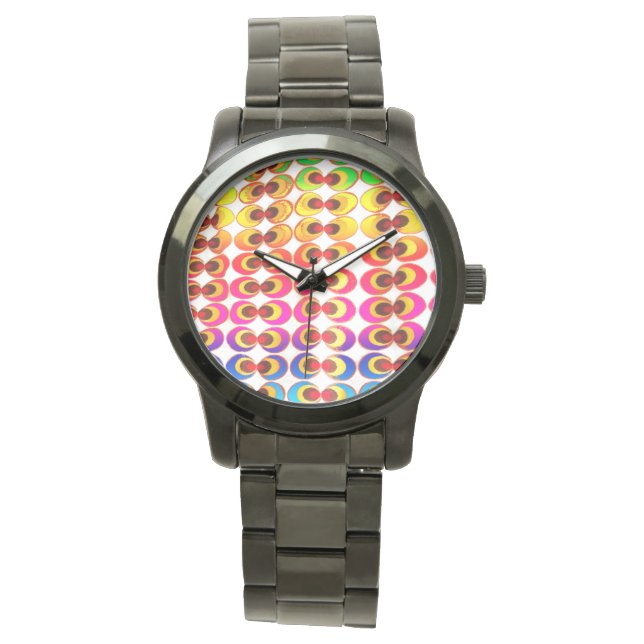 Psychedelisches Gewebe Armbanduhr (Vorderseite)