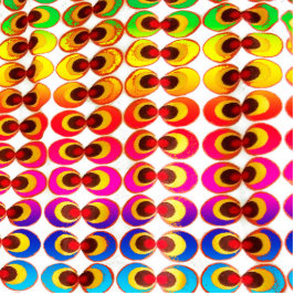 Psychedelisches Gewebe Fotoskulptur Ornament