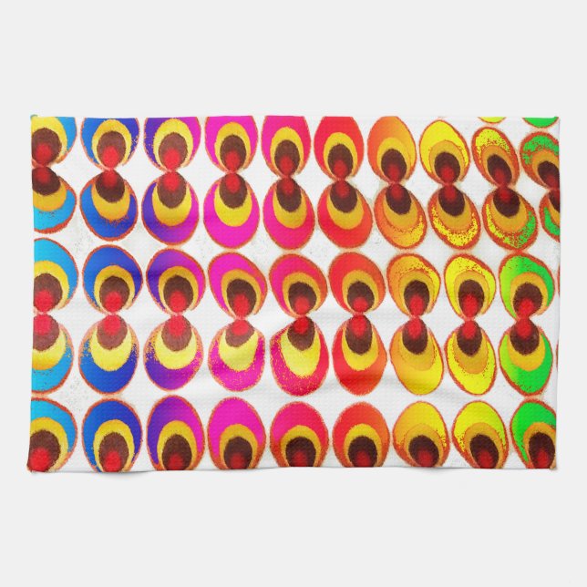 Psychedelisches Gewebe Geschirrtuch (Horizontal)