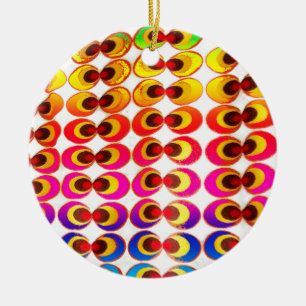 Psychedelisches Gewebe Keramik Ornament