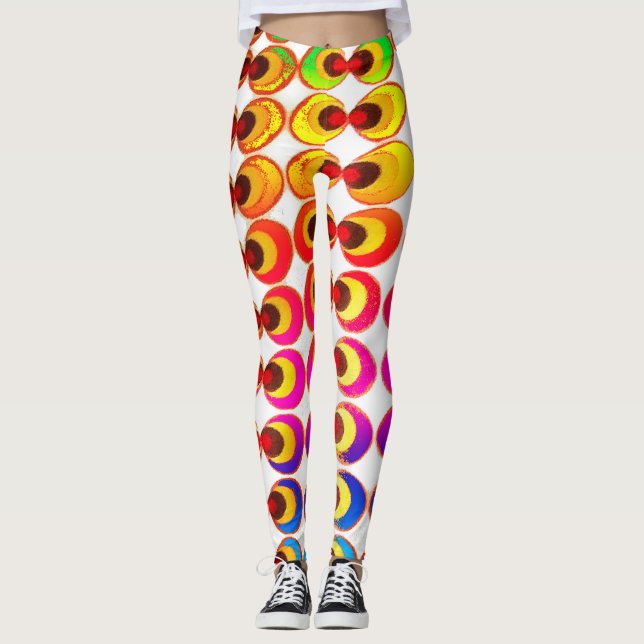 Psychedelisches Gewebe Leggings (Vorderseite)