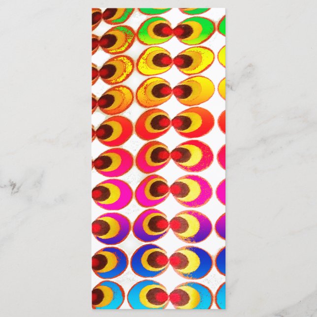 Psychedelisches Gewebe Menükarte (Vorderseite)