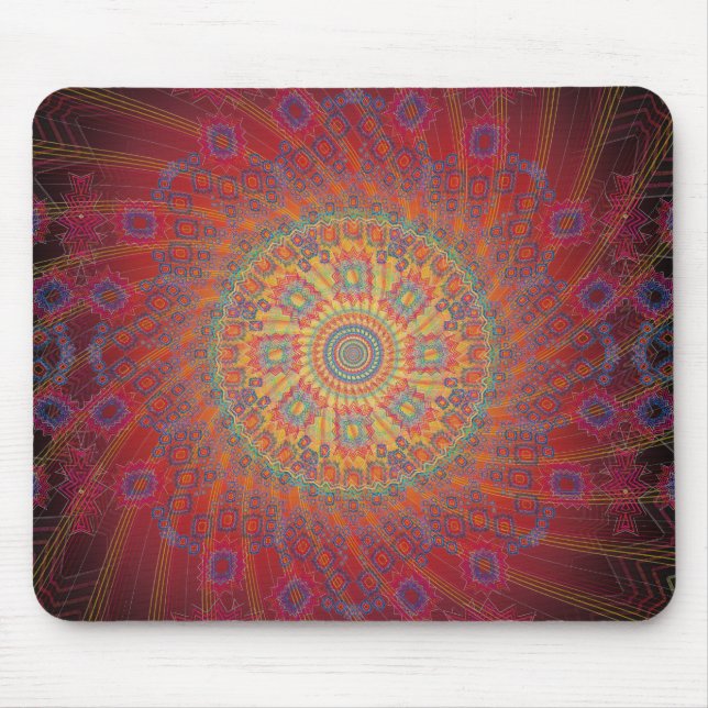 Psychedelisches gewundenes Fraktal Design: Mousepad (Vorne)