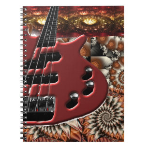 Psychedelisches Gitarren-Notizbuch Notizblock