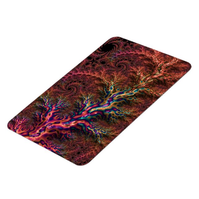Psychedelisches Groovy Trippy Funky Colorful Frakt Magnet (Linke Seite)