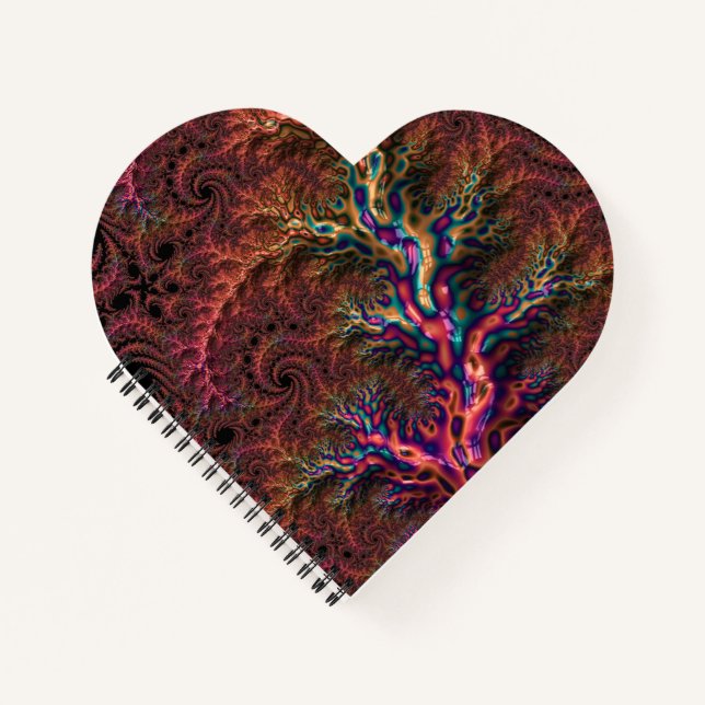 Psychedelisches Groovy Trippy Funky Colorful Frakt Notizbuch (Vorderseite)
