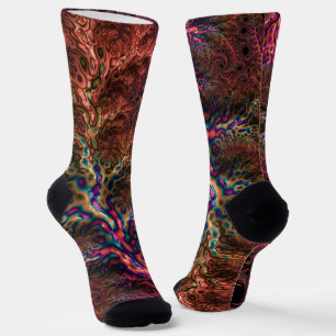 Psychedelisches Groovy Trippy Funky Colorful Frakt Socken