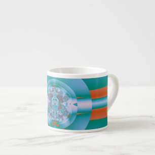 Psychedelisches Grün Espressotasse