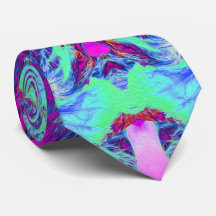 Psychedelisches Grün- und Blauer Hibiskus-Muster