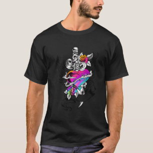 Psychedelisches Herz und Flügel T-Shirt