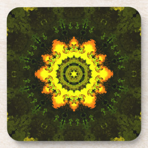 Psychedelisches Hippie-Untersetzer-Set Getränkeuntersetzer