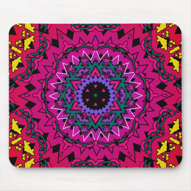 Psychedelisches Kaleidoskop-Artwork:Mousepad Mousepad (Vorne)