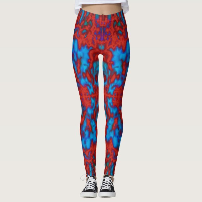 Psychedelisches Kaleidoskopmuster Leggings (Vorderseite)