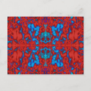 Psychedelisches Kaleidoskopmuster Postkarte