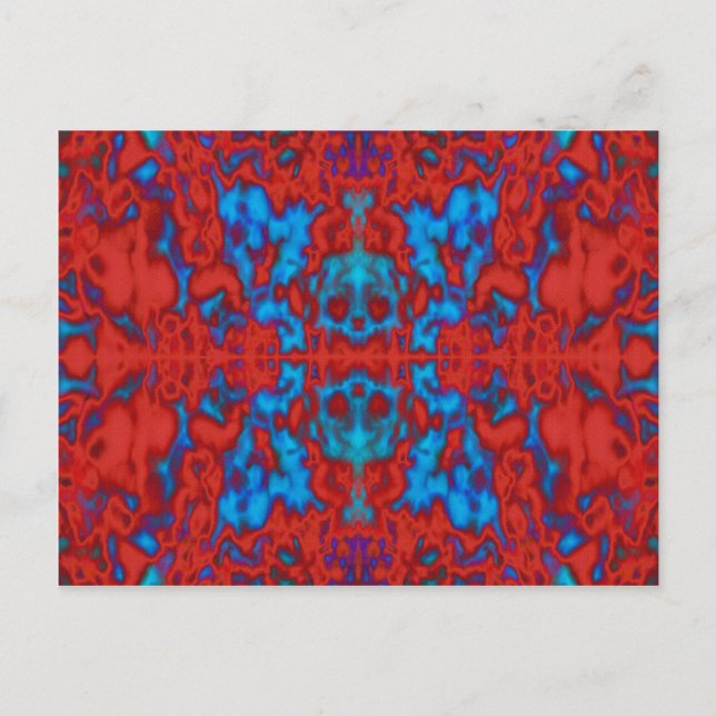 Psychedelisches Kaleidoskopmuster Postkarte (Vorderseite)