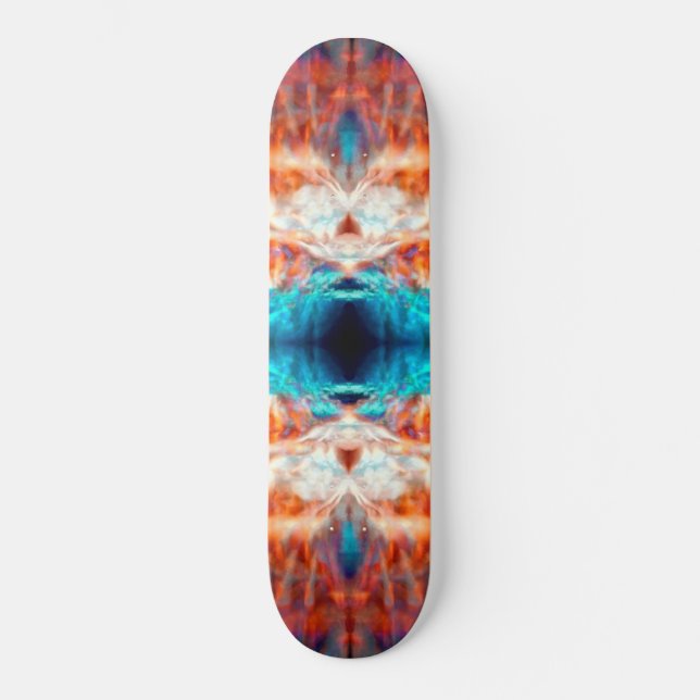Psychedelisches Kaleidoskopmuster Skateboard (Vorderseite)
