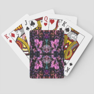 Psychedelisches Kaleidoskopmuster Spielkarten