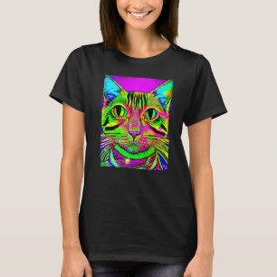 Psychedelisches Kitzel-Kätzchen in Katzen-Stil 1 T-Shirt