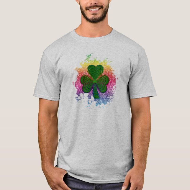 Psychedelisches Kleeblatt T-Shirt (Vorderseite)