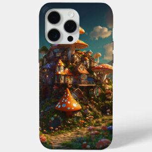 Psychedelisches Mushroom-Dorf - aufwändiges 3D-Ren Case-Mate iPhone Hülle