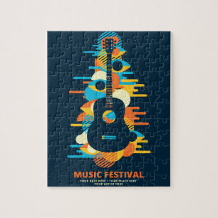 Psychedelisches Musikkonzert Puzzle