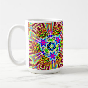 Psychedelisches Muster 3X6 Kaffeetasse