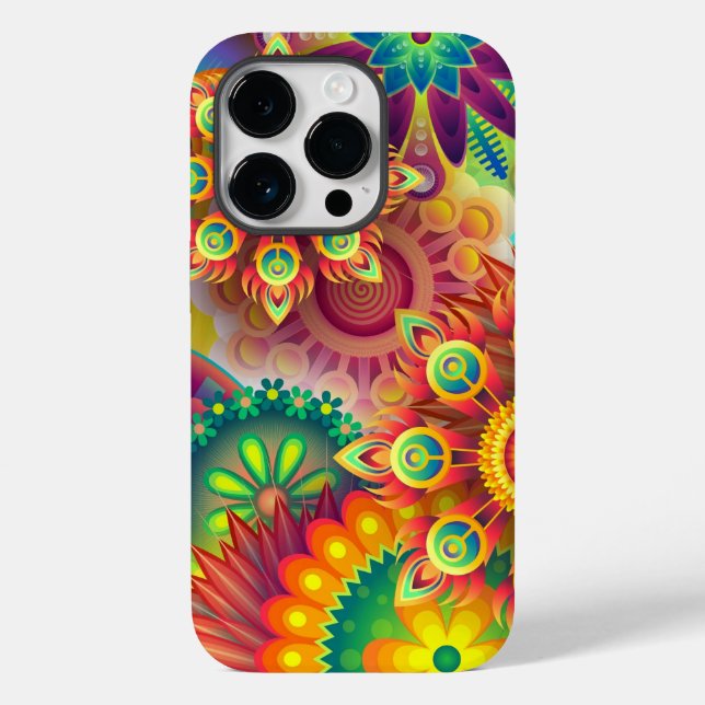 Psychedelisches Muster Case-Mate iPhone Hülle (Rückseite)